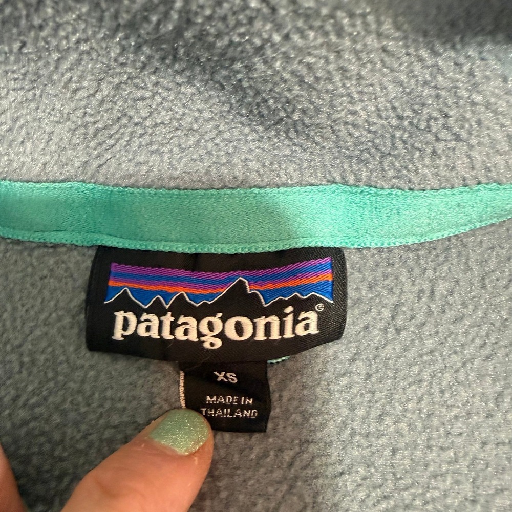 Patagonia Women's Microdini 1/2-Zip Pullover women's XS plume grey/aqua - Picture 4 of 8